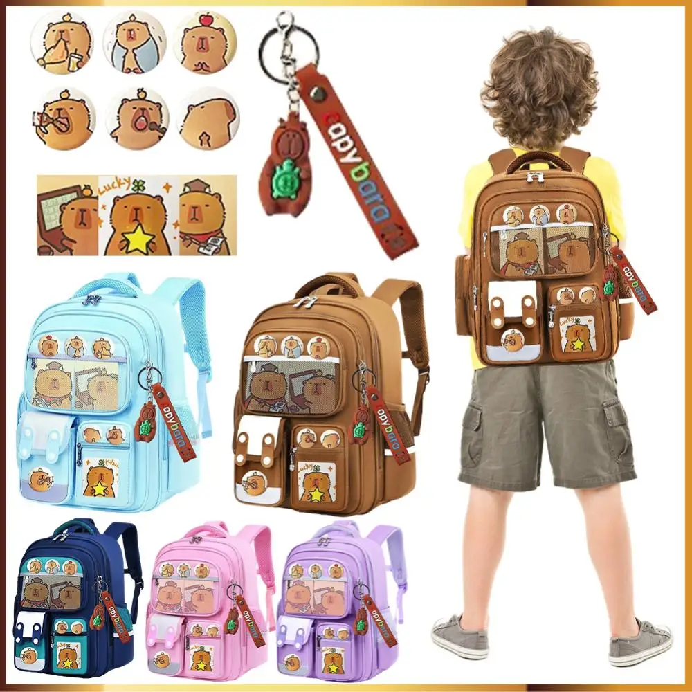 Capybara Kawaii Schoolbag Adjustable Strap Adorable Daypack Wear Resist Oxford Cloth Rucksack Travel Vacation Backpack
Capybara Kawaii Schoolbag Adjustable Strap Adorable Daypack Wear Resist Oxford Cloth Rucksack Travel Vacation Backpack