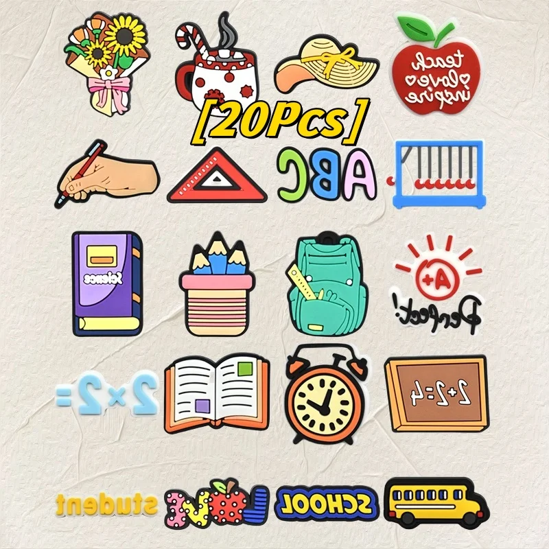 20 Pieces Wholesale PVC Shoes Accessories Book Pencil Badge Ladies Sandal Buckle Child Pin Boys Girls Party Men's Decorative Jea
20 Pieces Wholesale PVC Shoes Accessories Book Pencil Badge Ladies Sandal Buckle Child Pin Boys Girls Party Men's Decorative Jea