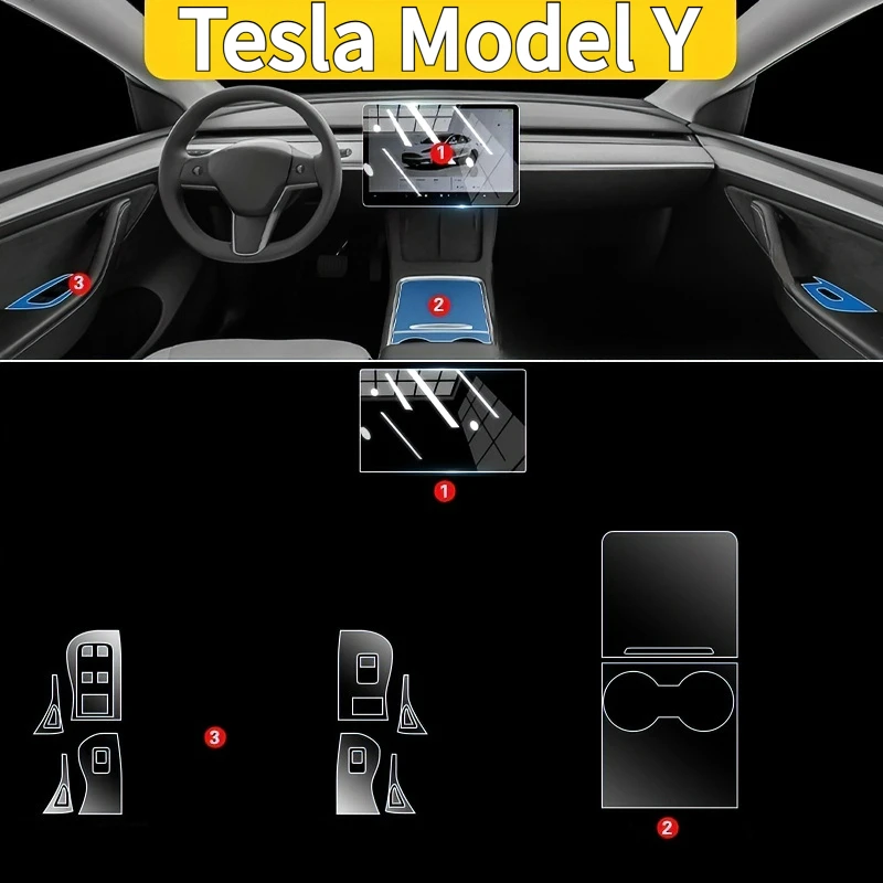 For Tesla ModelY 21-24models interior protection Dashboard Multimedia Navigation Transparent Scratch-Resistant Film Modification
For Tesla ModelY 21-24models interior protection Dashboard Multimedia Navigation Transparent Scratch-Resistant Film Modification