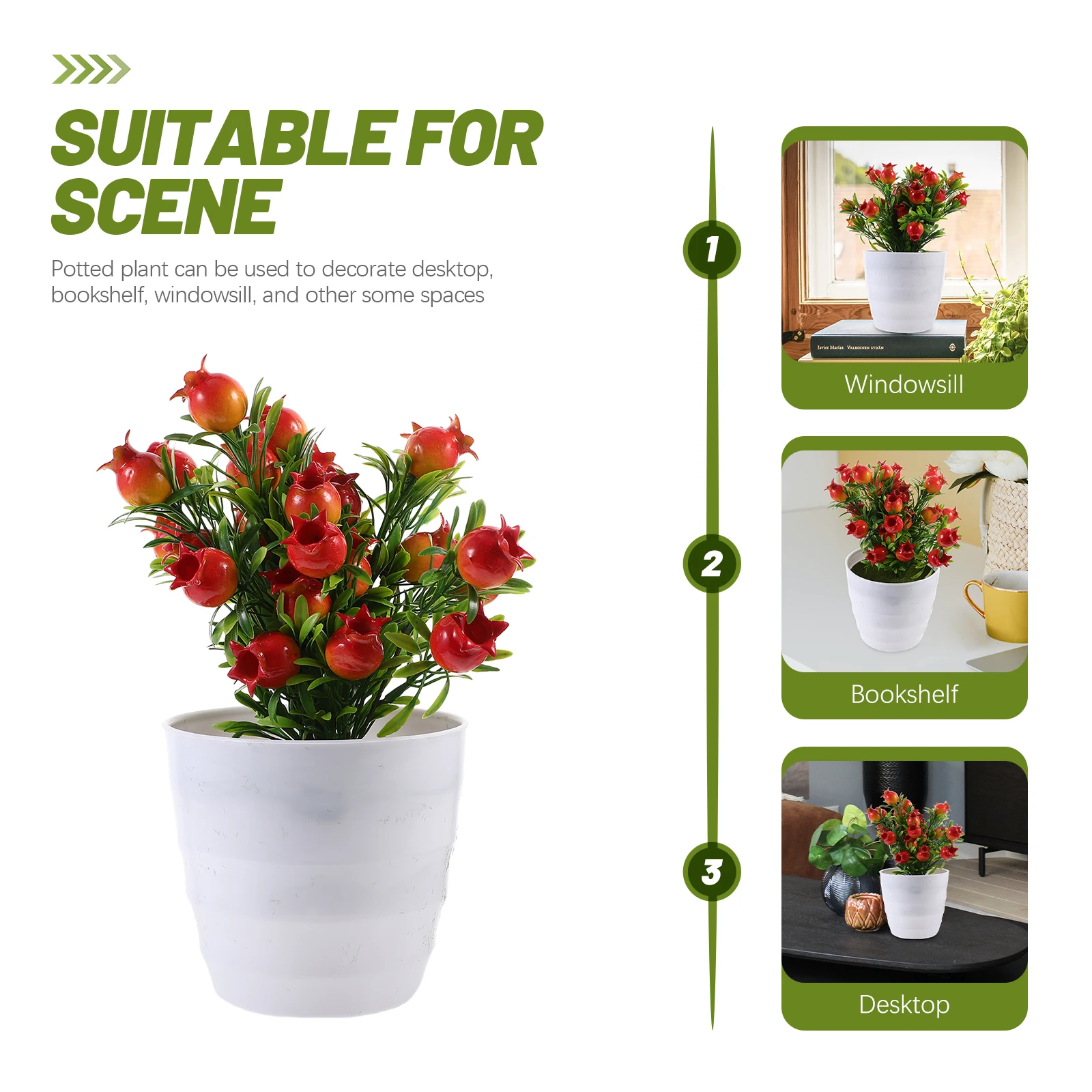 Small Pomegranate Simulated Artificial Bonsai Plant Decoration Tabletop Home Office Shop Fake Decorative Plant Pot for Room Desk
Small Pomegranate Simulated Artificial Bonsai Plant Decoration Tabletop Home Office Shop Fake Decorative Plant Pot for Room Desk