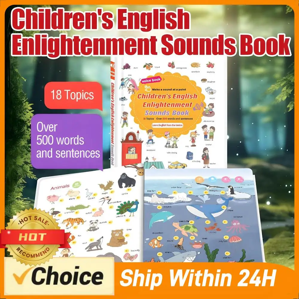 English Learning Talking Book Early Educational Gifts Electric Learning Sound Book for Kids Toddlers 2 3 4 5 6 Years Old
English Learning Talking Book Early Educational Gifts Electric Learning Sound Book for Kids Toddlers 2 3 4 5 6 Years Old