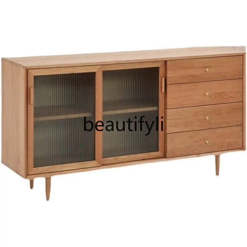 solid wood dining side cabinet, living room against the wall storage, kitchen cupboard, Japanese simple household tea locker
solid wood dining side cabinet, living room against the wall storage, kitchen cupboard, Japanese simple household tea locker