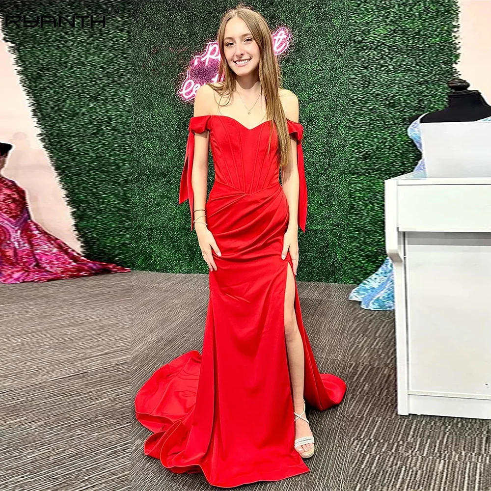 Ryanth Off Shoulder Prom Gown Side Slit Red Sexy Backless Stain Evening Party Dress for Women Maxi Dresses 2024 Lace Up vestidos
Ryanth Off Shoulder Prom Gown Side Slit Red Sexy Backless Stain Evening Party Dress for Women Maxi Dresses 2024 Lace Up vestidos
