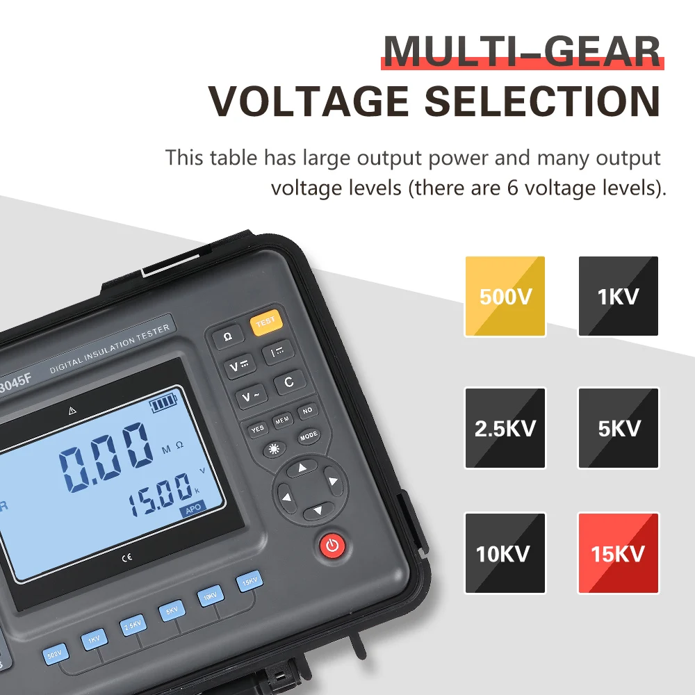 2026 ES3045 DC AC Voltage Meter High Voltage Stable and Reliable Transformer Cable Insulation Resistance Tester Multimeter
2026 ES3045 DC AC Voltage Meter High Voltage Stable and Reliable Transformer Cable Insulation Resistance Tester Multimeter
