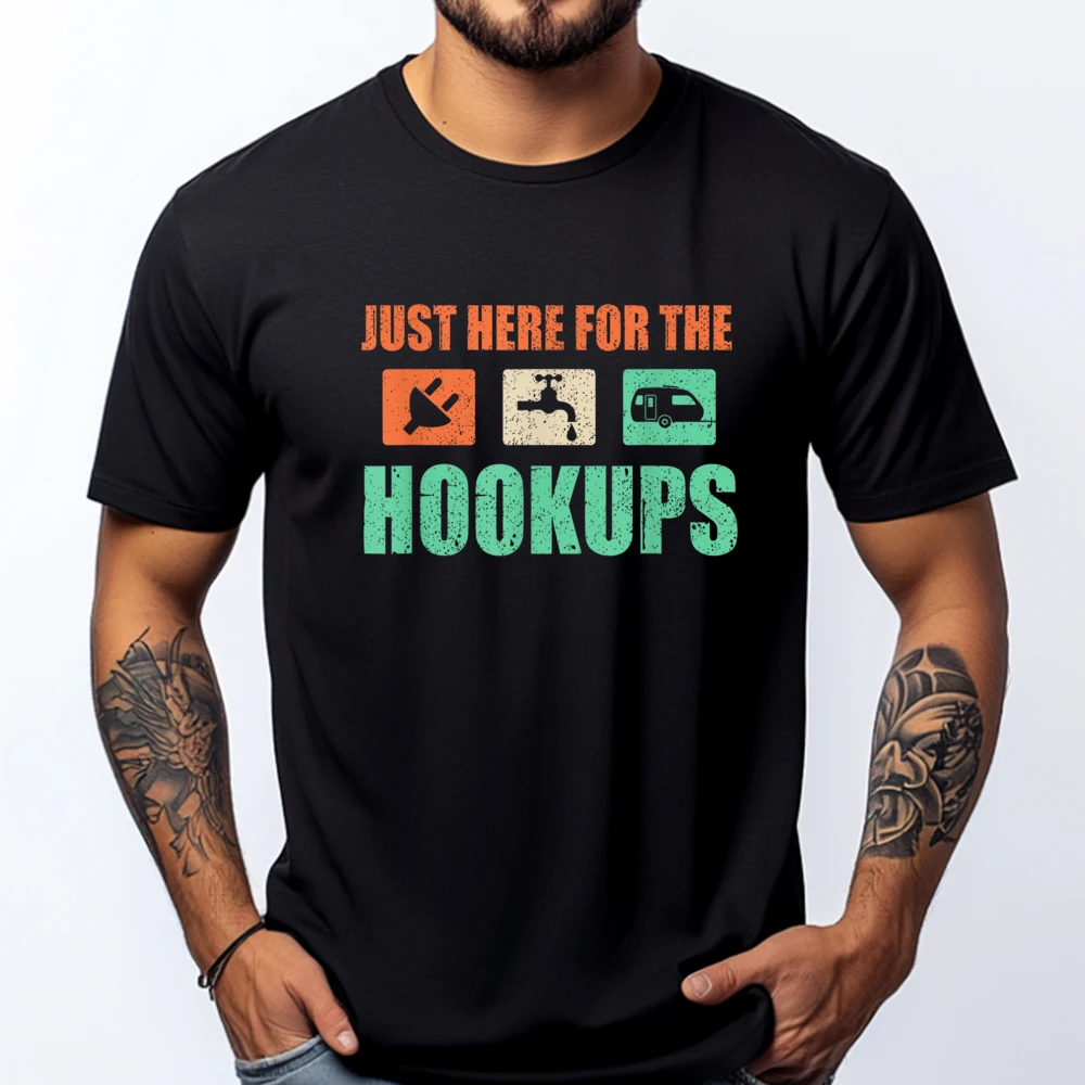 Just Here For The Hookups Shirt Motorhome Camping RV Black T Shirt Men's Clothing Graphic
Just Here For The Hookups Shirt Motorhome Camping RV Black T Shirt Men's Clothing Graphic
