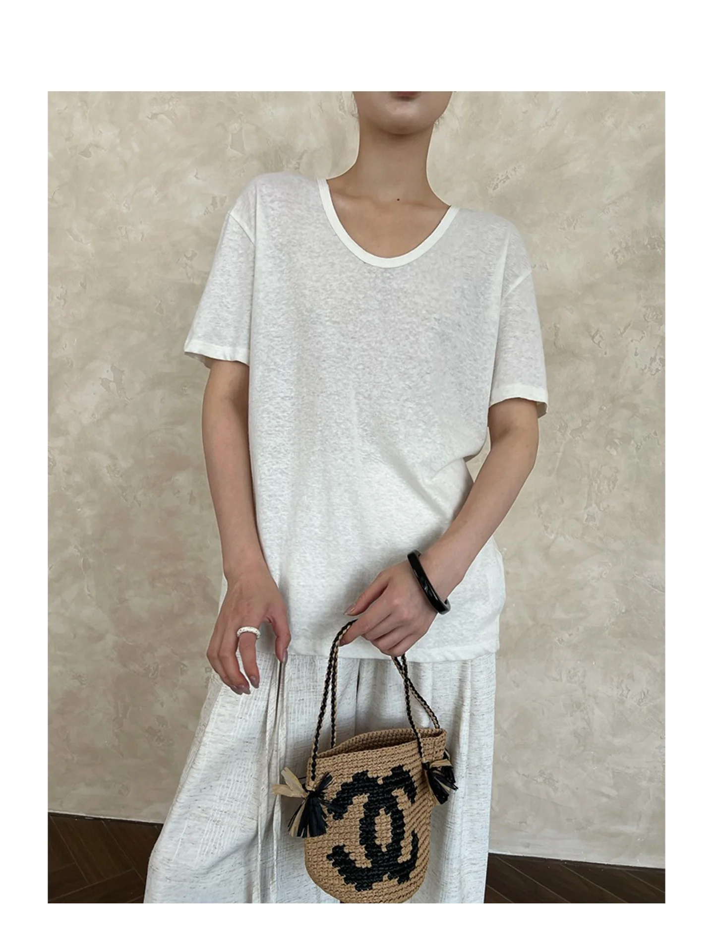 Женская свободная универсальная футболка Arete Ak Linen U-Ne ort Sve T-irt для повседневной носки, в корейском стиле, однотонная, летняя одежда
Женская свободная универсальная футболка Arete Ak Linen U-Ne ort Sve T-irt для повседневной носки, в корейском стиле, однотонная, летняя одежда