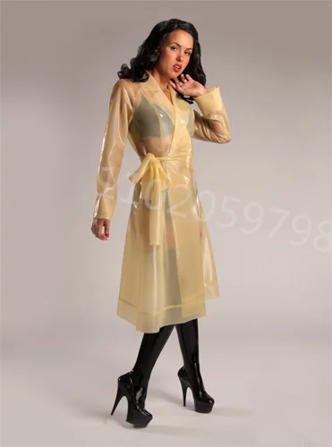 Handmade Latex Rubber Outfit Transparent Latex Girl Trench coat Long Jacket Suit without bra and underwear
Handmade Latex Rubber Outfit Transparent Latex Girl Trench coat Long Jacket Suit without bra and underwear