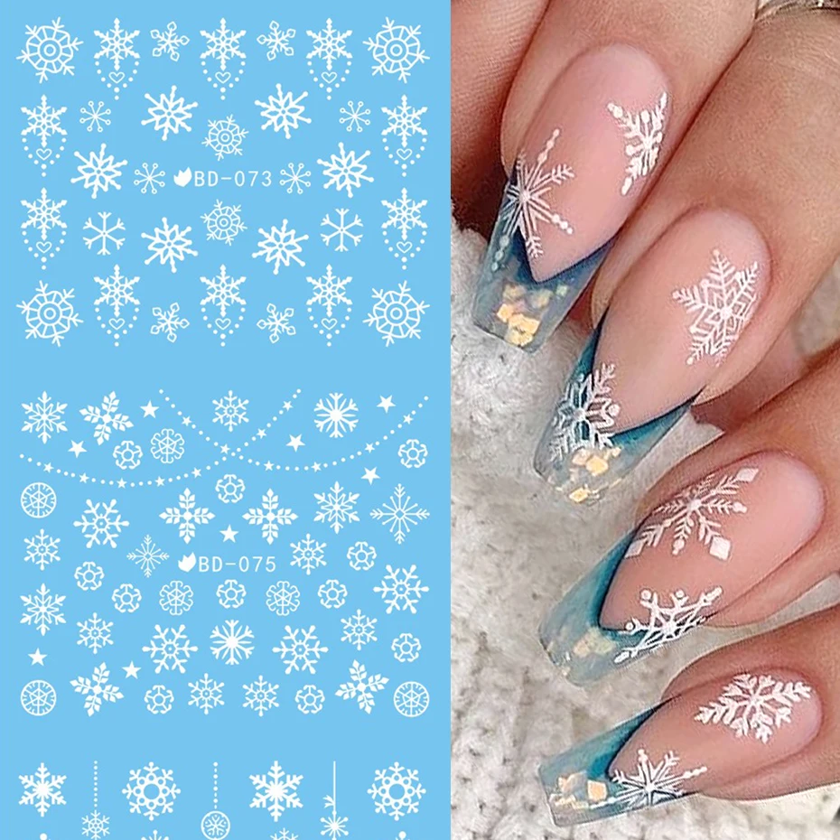 12pcs White Blue Snowflake Water Nail Stickers Set Winter Christmas Nail Art Design Transfer Slider Decals Manicure Decoration
12pcs White Blue Snowflake Water Nail Stickers Set Winter Christmas Nail Art Design Transfer Slider Decals Manicure Decoration