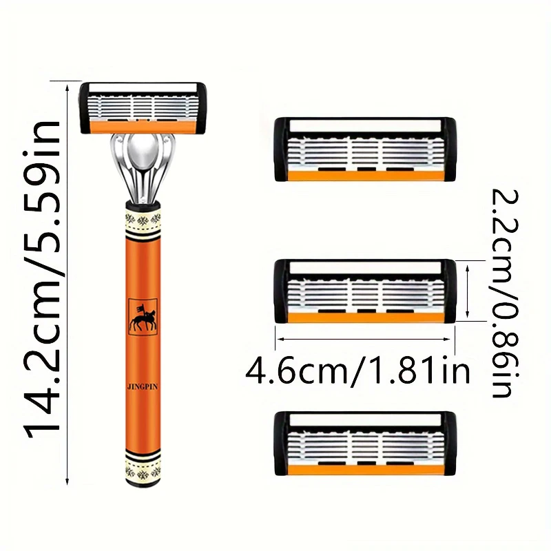 6-Layers Safety Razor Set High Quality Men Razor Sharp Stainless Steel Shaving Changeable Shaver Head Blade
6-Layers Safety Razor Set High Quality Men Razor Sharp Stainless Steel Shaving Changeable Shaver Head Blade 