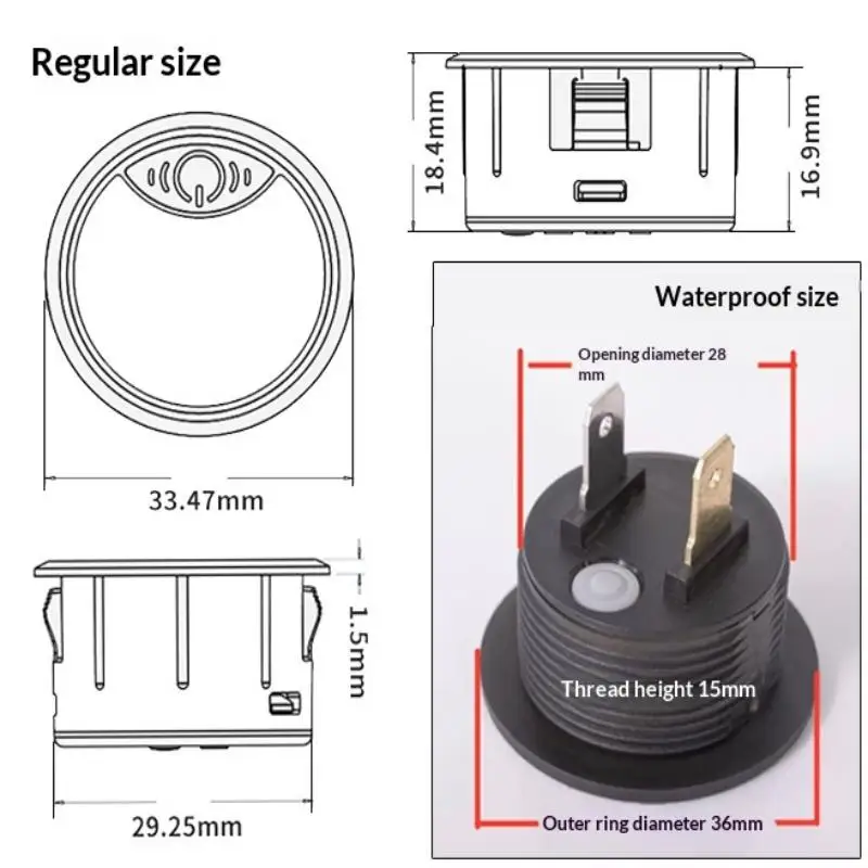 【CR】7-100V Mini Digital Voltmeter Waterproof Battery Gauge Voltage Level Indicator for E-bike Marine ATV
【CR】7-100V Mini Digital Voltmeter Waterproof Battery Gauge Voltage Level Indicator for E-bike Marine ATV
