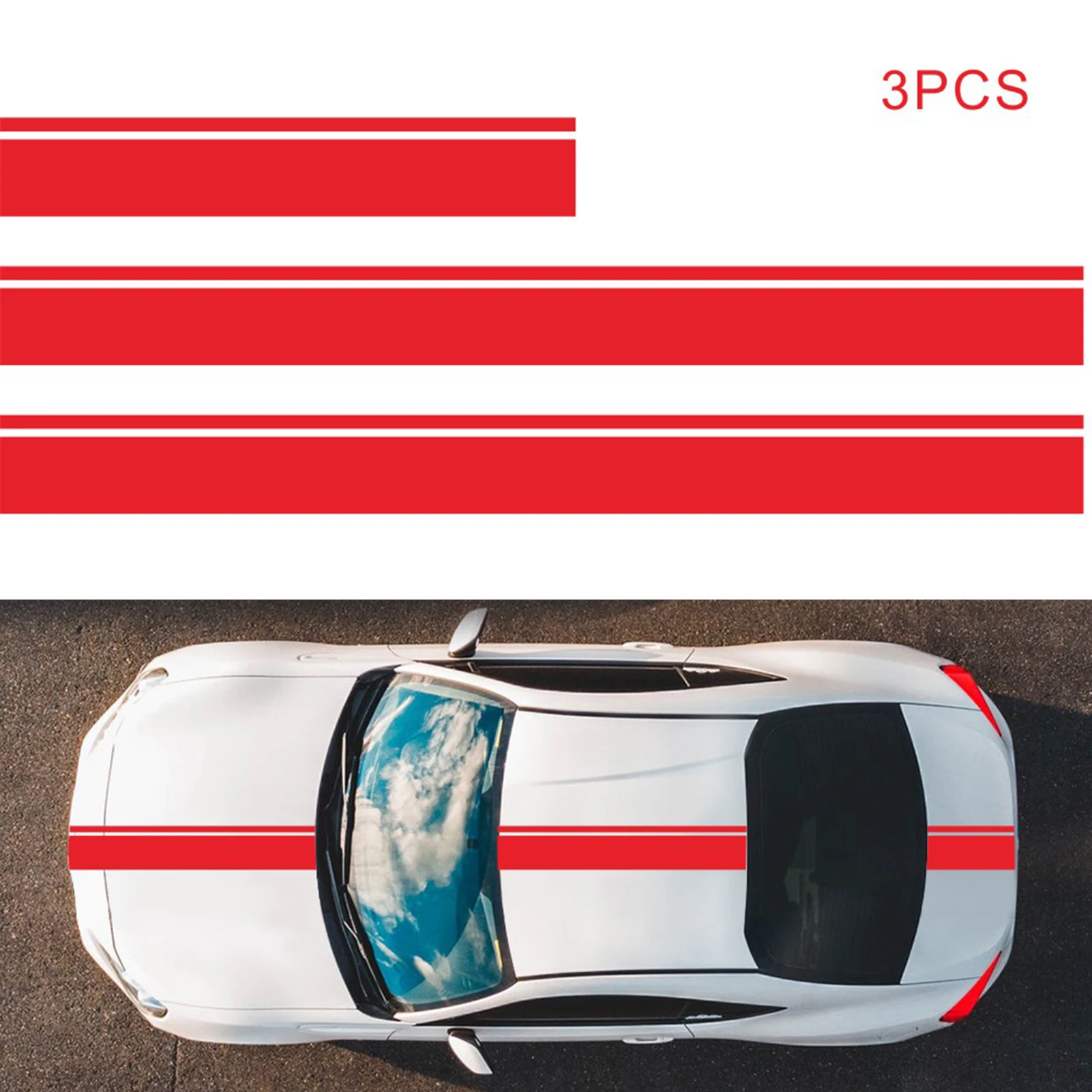 3 PCS Universal Black Red Car Hood Stripe Sticker Sports Decals Car Truck DIY Decal Stripes Vinyl Sticker
3 PCS Universal Black Red Car Hood Stripe Sticker Sports Decals Car Truck DIY Decal Stripes Vinyl Sticker