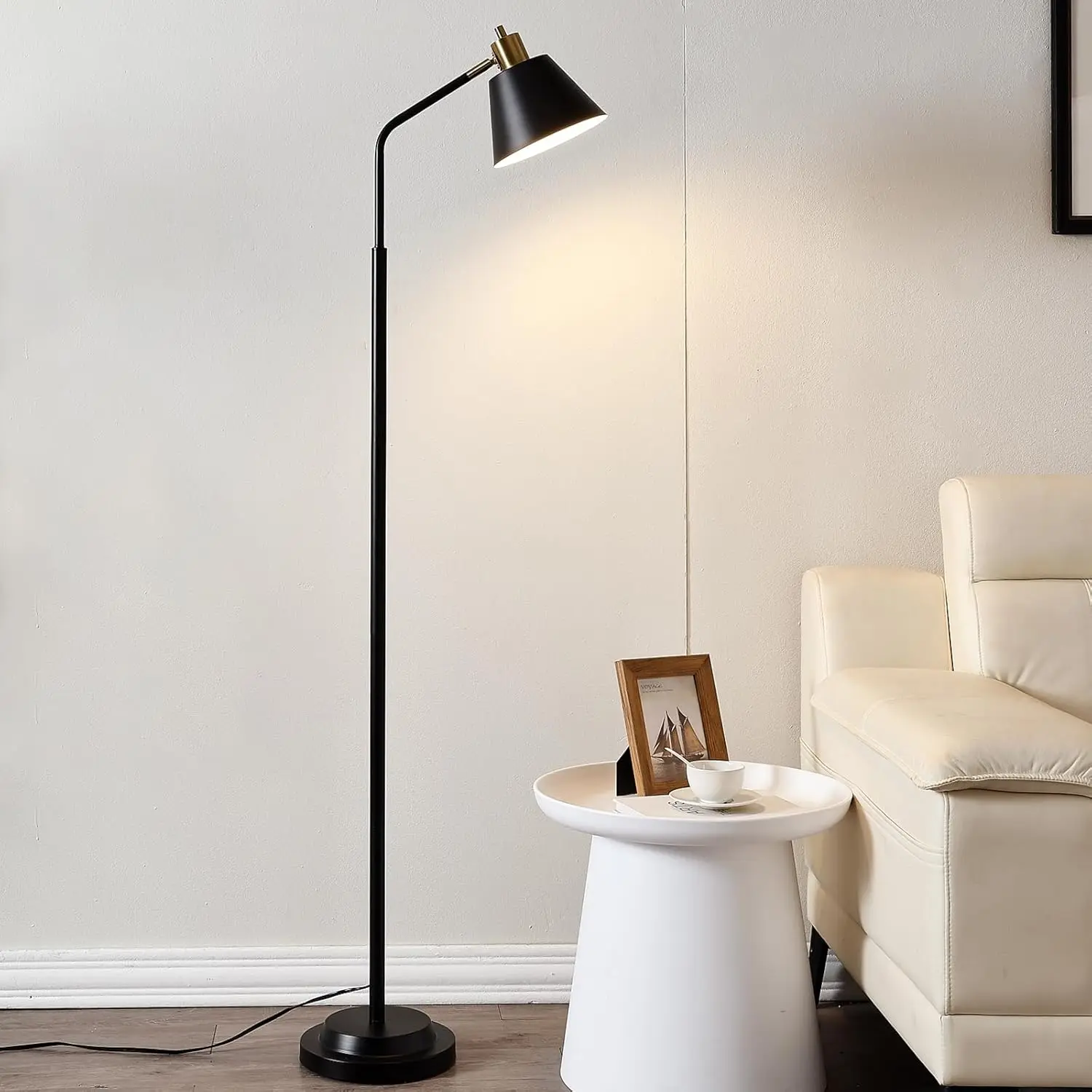 65.3" Floor Lamp for Living Room, Black Standing Lamp with Adjustable Head, Dual-Base Industrial Design, Bulb Included
65.3" Floor Lamp for Living Room, Black Standing Lamp with Adjustable Head, Dual-Base Industrial Design, Bulb Included