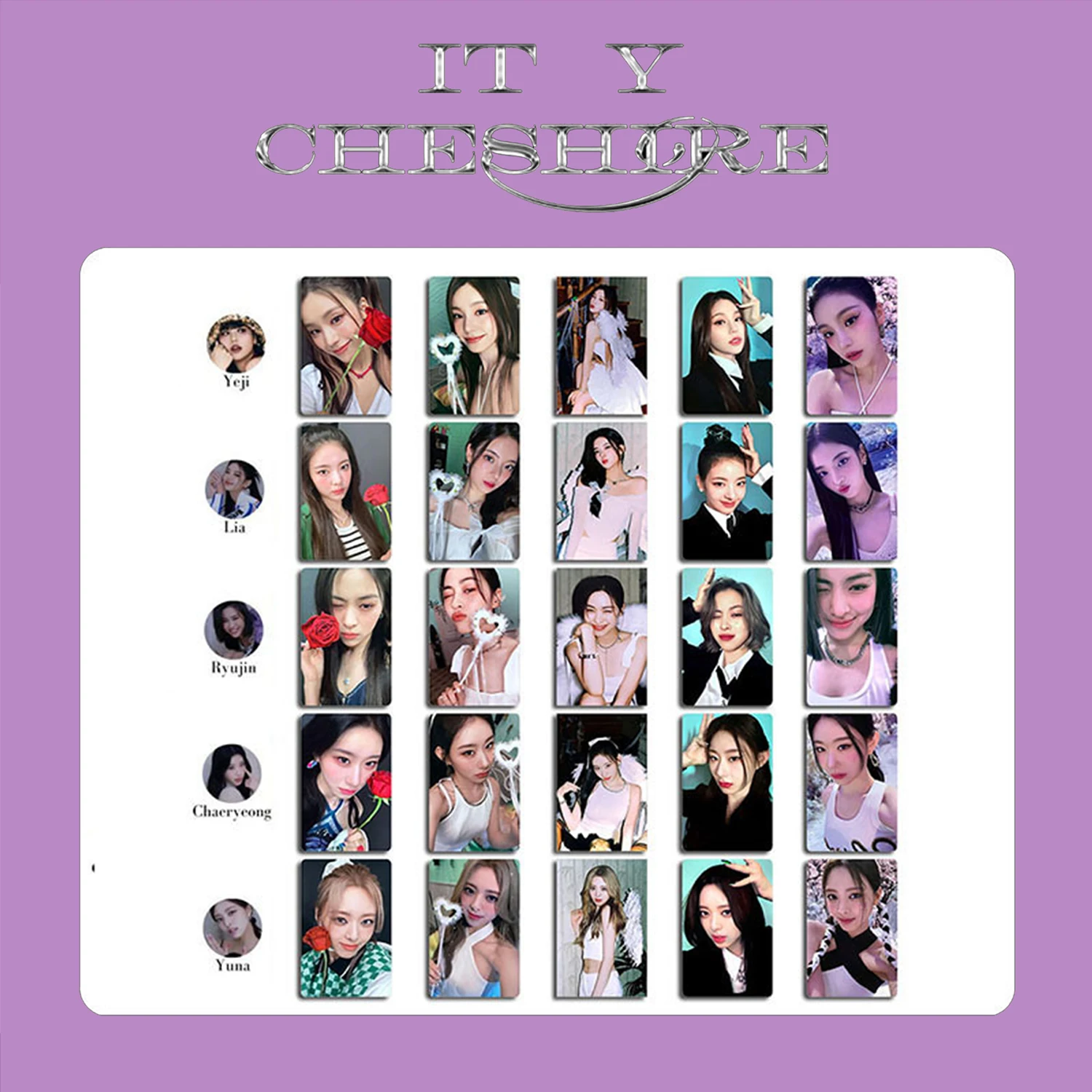 KPOP ITZY Чеширский альбом специальное издание фотокарты яркая пленка двусторонние ломо-карты YUNA YEJI RyuJin коллекции фанатов
KPOP ITZY Чеширский альбом специальное издание фотокарты яркая пленка двусторонние ломо-карты YUNA YEJI RyuJin коллекции фанатов
