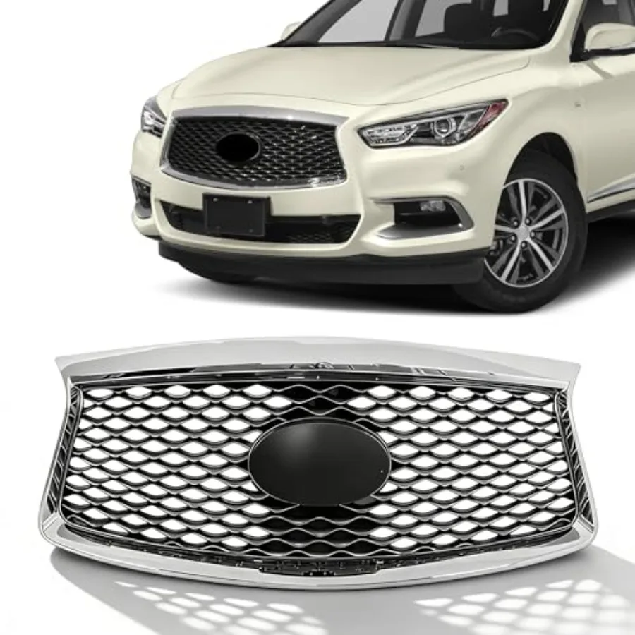 Front Bumper Grille Upper Mesh Grill with Camera Option in Black and Chrome for 2016-2020 Infiniti QX60 IN1200135 62310-9NC0B
Front Bumper Grille Upper Mesh Grill with Camera Option in Black and Chrome for 2016-2020 Infiniti QX60 IN1200135 62310-9NC0B