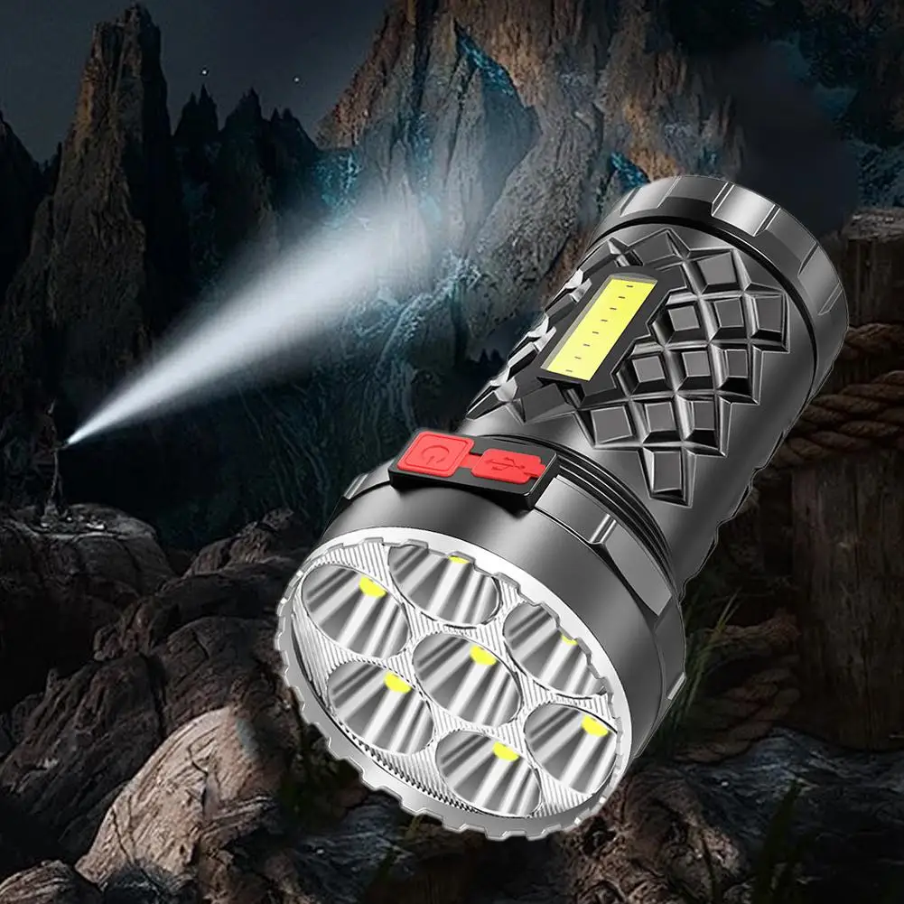 7LED перезаряжаемый фонарик 500-800 люмен COB прожектор USB зарядка портативный фонарь со стробоскопом для экстренного кемпинга на открытом воздухе
7LED перезаряжаемый фонарик 500-800 люмен COB прожектор USB зарядка портативный фонарь со стробоскопом для экстренного кемпинга на открытом воздухе