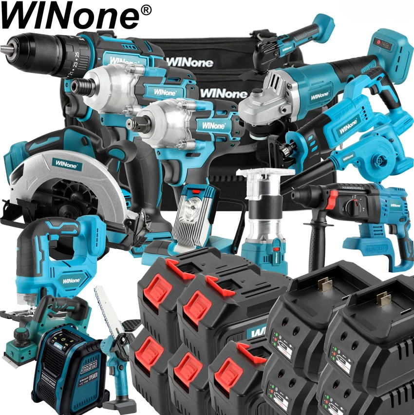 Winone, оптовая продажа, 16 в 1, комбинированный комплект, 4,0 Ач, 18 в-вольт, комплект комбинированных ударных дрелей
Winone, оптовая продажа, 16 в 1, комбинированный комплект, 4,0 Ач, 18 в-вольт, комплект комбинированных ударных дрелей