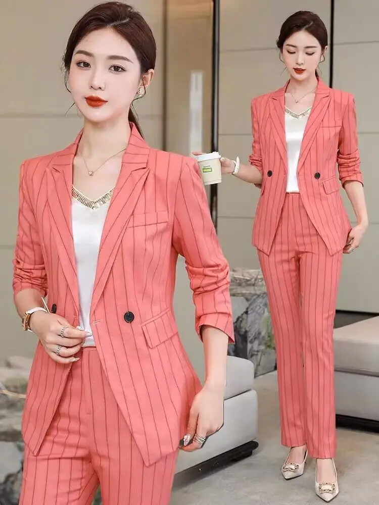 4-A17 Striped suit for women autumn 2023 new style fashionable temperament cting all-match professional suit jacket work clothes
4-A17 Striped suit for women autumn 2023 new style fashionable temperament cting all-match professional suit jacket work clothes