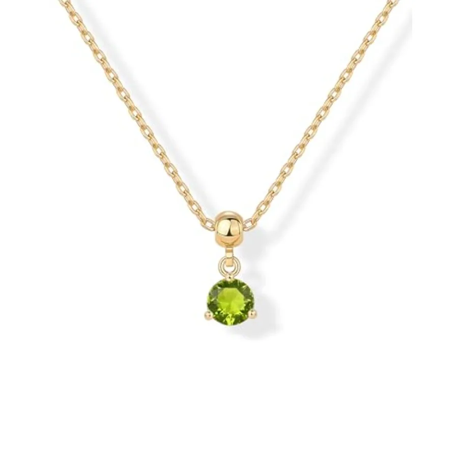 14K Gold Plated Dainty Birthstone Necklaces with Charms - Adjustable Chain Gold Charm Birthstone Necklace for Women - Cubic Zir
14K Gold Plated Dainty Birthstone Necklaces with Charms - Adjustable Chain Gold Charm Birthstone Necklace for Women - Cubic Zir