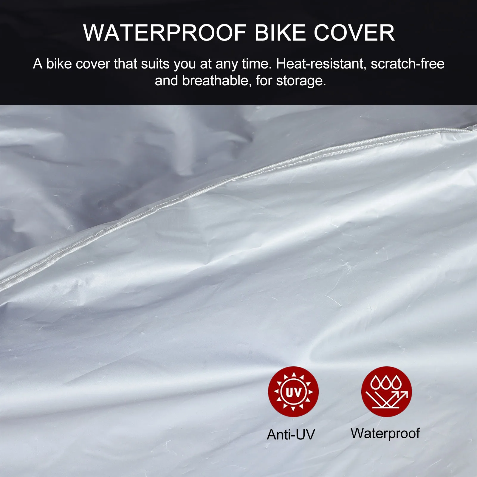 Outdoor Waterproof Bike Cover Grey Dustproof Protective Universal Cycling Cover for Motorcycles Electric Vehicles 
Outdoor Waterproof Bike Cover Grey Dustproof Protective Universal Cycling Cover for Motorcycles Electric Vehicles