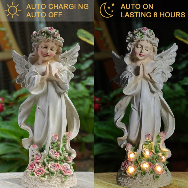 New Solar Flower Sprite LED Night Light Emitting Resin Handicraft Angel Garden Sculpture Decoration Waterproof Small Night Light
New Solar Flower Sprite LED Night Light Emitting Resin Handicraft Angel Garden Sculpture Decoration Waterproof Small Night Light