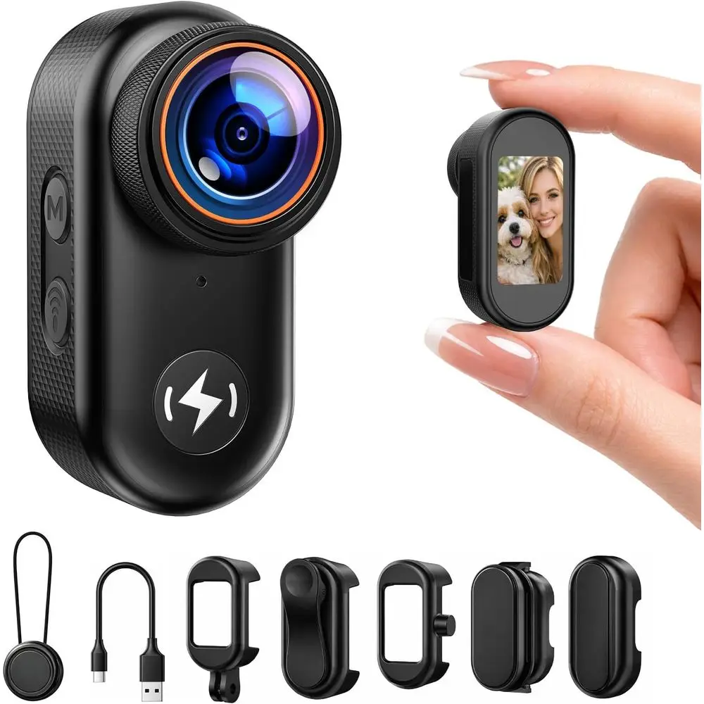 Mini 4K Body Camera with 64GB Storage, 1.47 Screen Action Camera, Wearable POV Cameras for Vlogs and Motorcycle Adventures
Mini 4K Body Camera with 64GB Storage, 1.47 Screen Action Camera, Wearable POV Cameras for Vlogs and Motorcycle Adventures