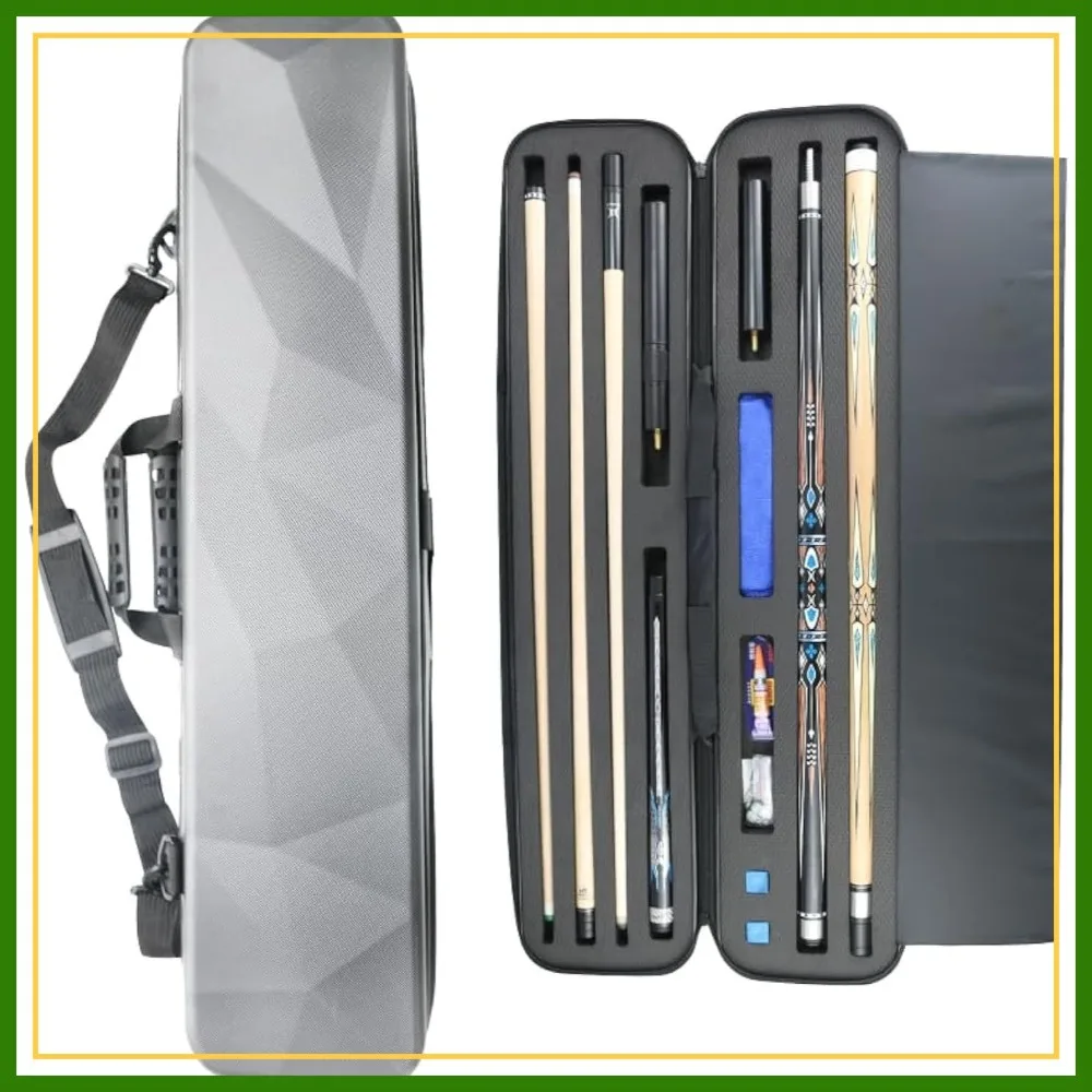 ABS Hard Pool Cue Case 2x3 for 1/2 Cues, Durable Storage & Transport Solution
ABS Hard Pool Cue Case 2x3 for 1/2 Cues, Durable Storage & Transport Solution