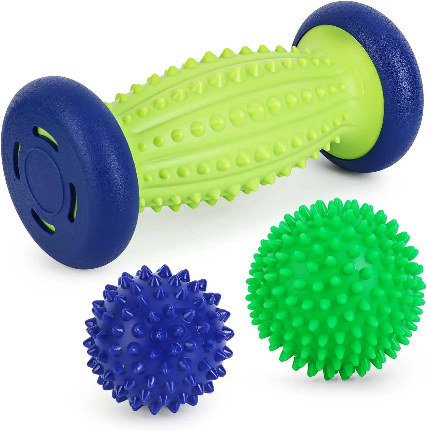 3-in-1 Massage Ball Set: Foot Roller & Spiky Balls for Plantar Fasciitis Relief, Heel Spur & Trigger Point Therapy
3-in-1 Massage Ball Set: Foot Roller & Spiky Balls for Plantar Fasciitis Relief, Heel Spur & Trigger Point Therapy