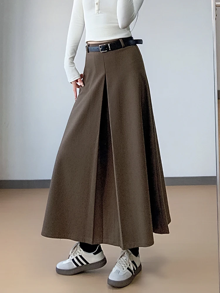 Khaki High Waist A-Line Midi Skirt Women's Autumn Winter New Sle Versatile Loose Skirt Simple Sle High Waist Design
Khaki High Waist A-Line Midi Skirt Women's Autumn Winter New Sle Versatile Loose Skirt Simple Sle High Waist Design