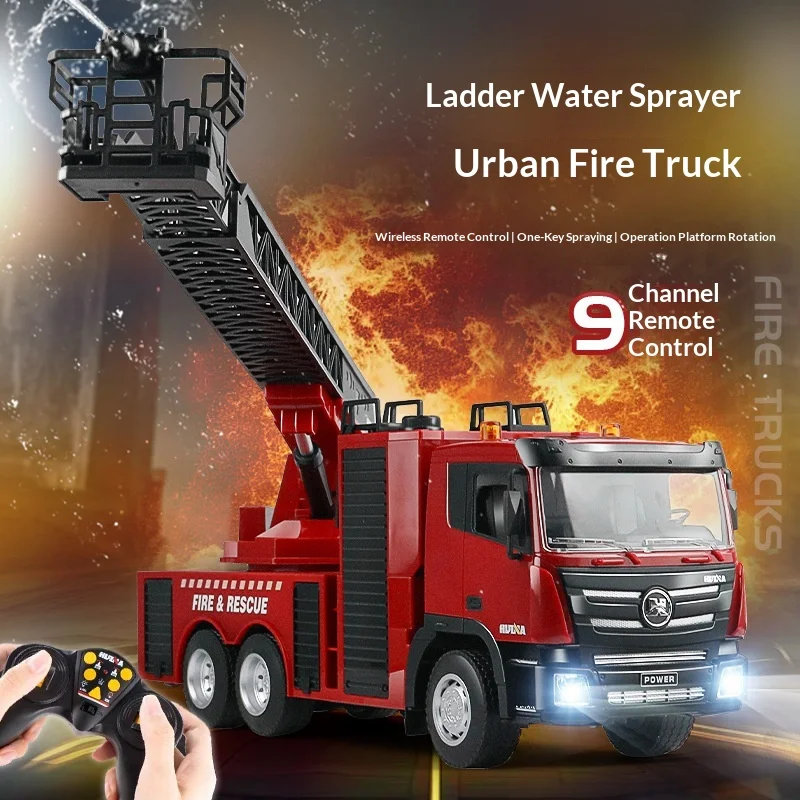 HUINA Remote Control Fire Truck 1:18 Scale Alloy Electric Realistic Ladder Fire Rescue Vehicle Simulation Kids Educational Toy
HUINA Remote Control Fire Truck 1:18 Scale Alloy Electric Realistic Ladder Fire Rescue Vehicle Simulation Kids Educational Toy