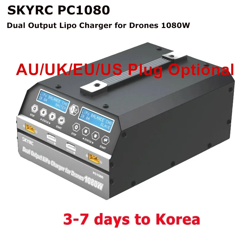 SKYRC PC1080 Lipo Battery Charger 1080W 20A 540W*2 Dual Channel Lithium Battery Charger for Agricultural Drone UAV
SKYRC PC1080 Lipo Battery Charger 1080W 20A 540W*2 Dual Channel Lithium Battery Charger for Agricultural Drone UAV