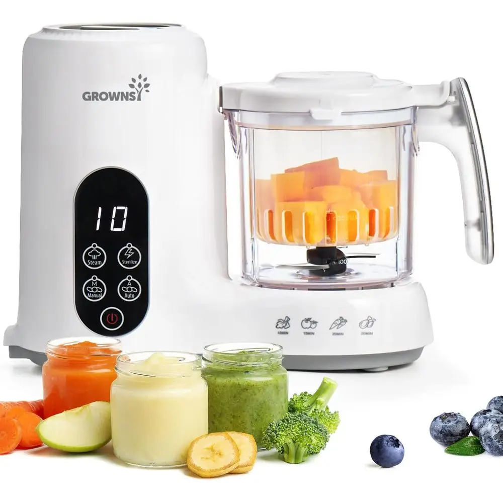 Baby ood Maker with Steam Basket, One Step Baby ood Prr Steamer ee Blender Grinder Mills hine, Auto Cooking Grinding and Sterili
Baby ood Maker with Steam Basket, One Step Baby ood Prr Steamer ee Blender Grinder Mills hine, Auto Cooking Grinding and Sterili