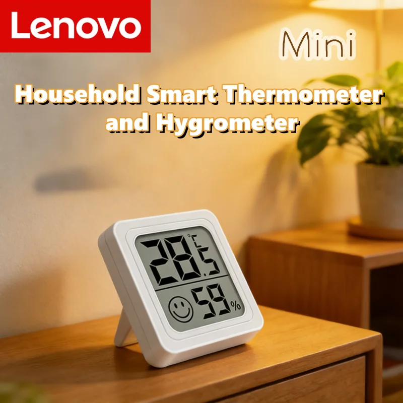 Портативный цифровой термогигрометр Lenovo с ЖК-дисплеем для измерения температуры и влажности в помещении и на улице, модель 2026
Портативный цифровой термогигрометр Lenovo с ЖК-дисплеем для измерения температуры и влажности в помещении и на улице, модель 2026