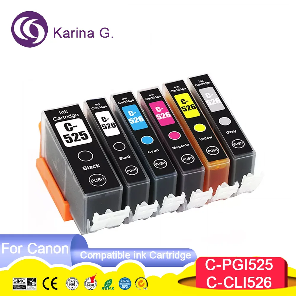 Совместим с картриджем Canon PGI525 CLI 526 PGI-525 PGI 525 для Canon PIXMA MG6150 MG6250 MG8150 MG8250 и т. д.
Совместим с картриджем Canon PGI525 CLI 526 PGI-525 PGI 525 для Canon PIXMA MG6150 MG6250 MG8150 MG8250 и т. д.
