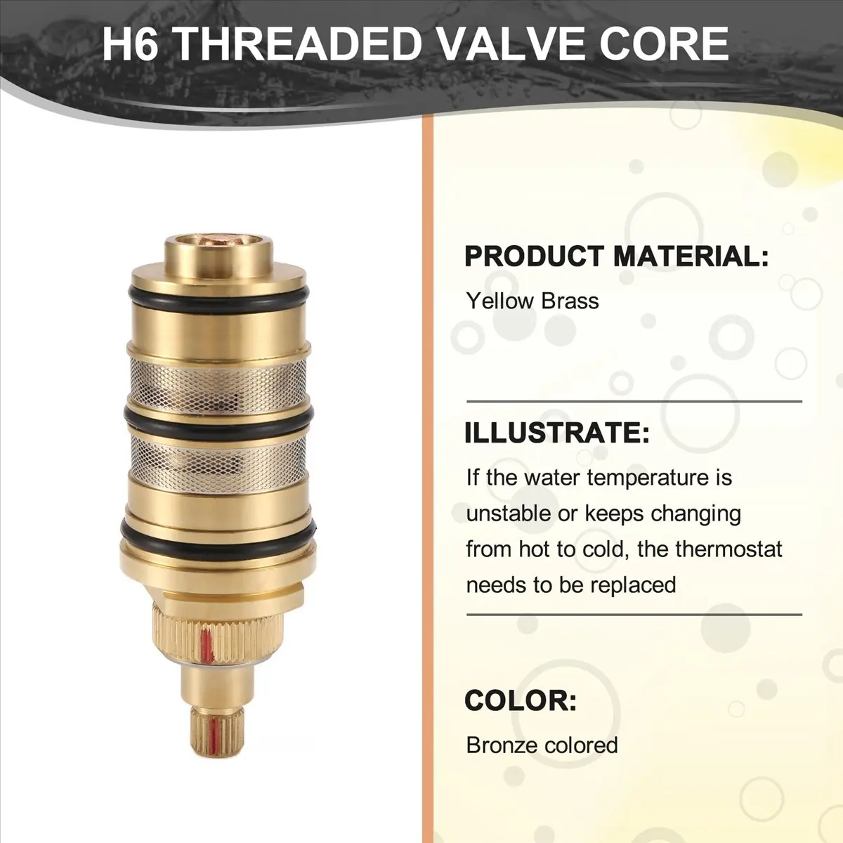 A36R Brass Replacement Thermostatic , Shower Mixer Valve Bar Repair Kit Bathroom Water Temperature Control Faucet
A36R Brass Replacement Thermostatic , Shower Mixer Valve Bar Repair Kit Bathroom Water Temperature Control Faucet