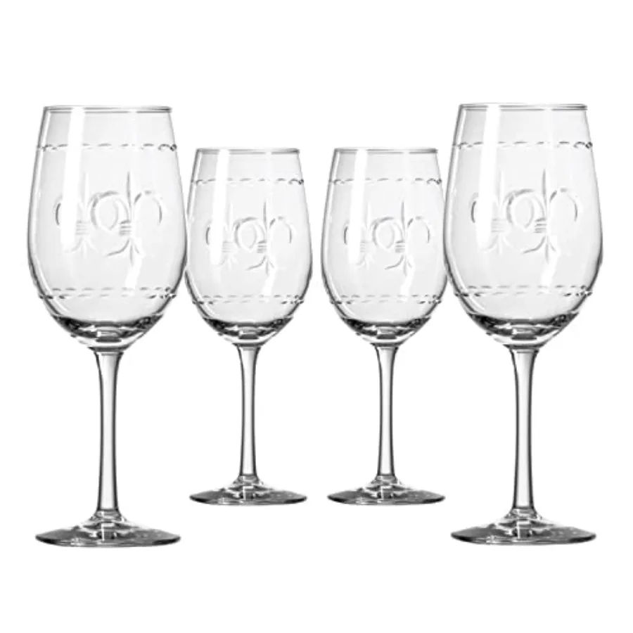 Fleur De Lis White Wine Glass 12 ounce - Stemmed Wine Glasses Set of 4 Lead-Free Glass - Diamond Wheel Engraved Wine Glasses -
Fleur De Lis White Wine Glass 12 ounce - Stemmed Wine Glasses Set of 4 Lead-Free Glass - Diamond Wheel Engraved Wine Glasses -