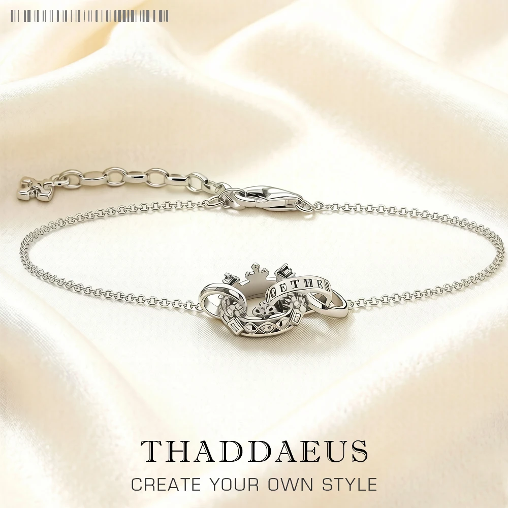 Bracelet Crown Forever Together Brand New Link Chain 925 Sterling Silver Romantic Jewelry Gift For Women
Bracelet Crown Forever Together Brand New Link Chain 925 Sterling Silver Romantic Jewelry Gift For Women