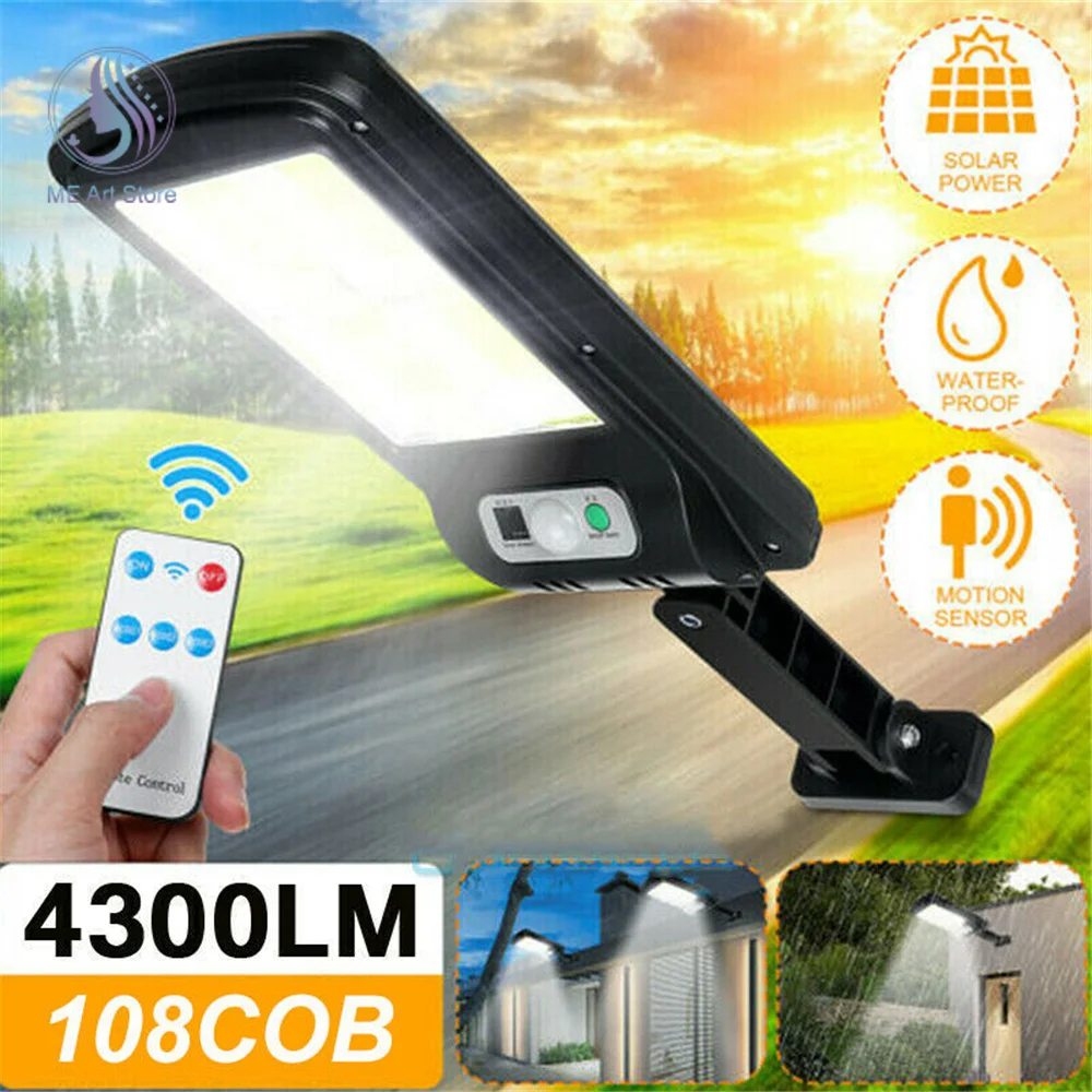 Solar Street Lights Outdoor Solar Lamp Security Lighting for Garden Patio Path Yard Wall Spotlight with Remote Control
Solar Street Lights Outdoor Solar Lamp Security Lighting for Garden Patio Path Yard Wall Spotlight with Remote Control