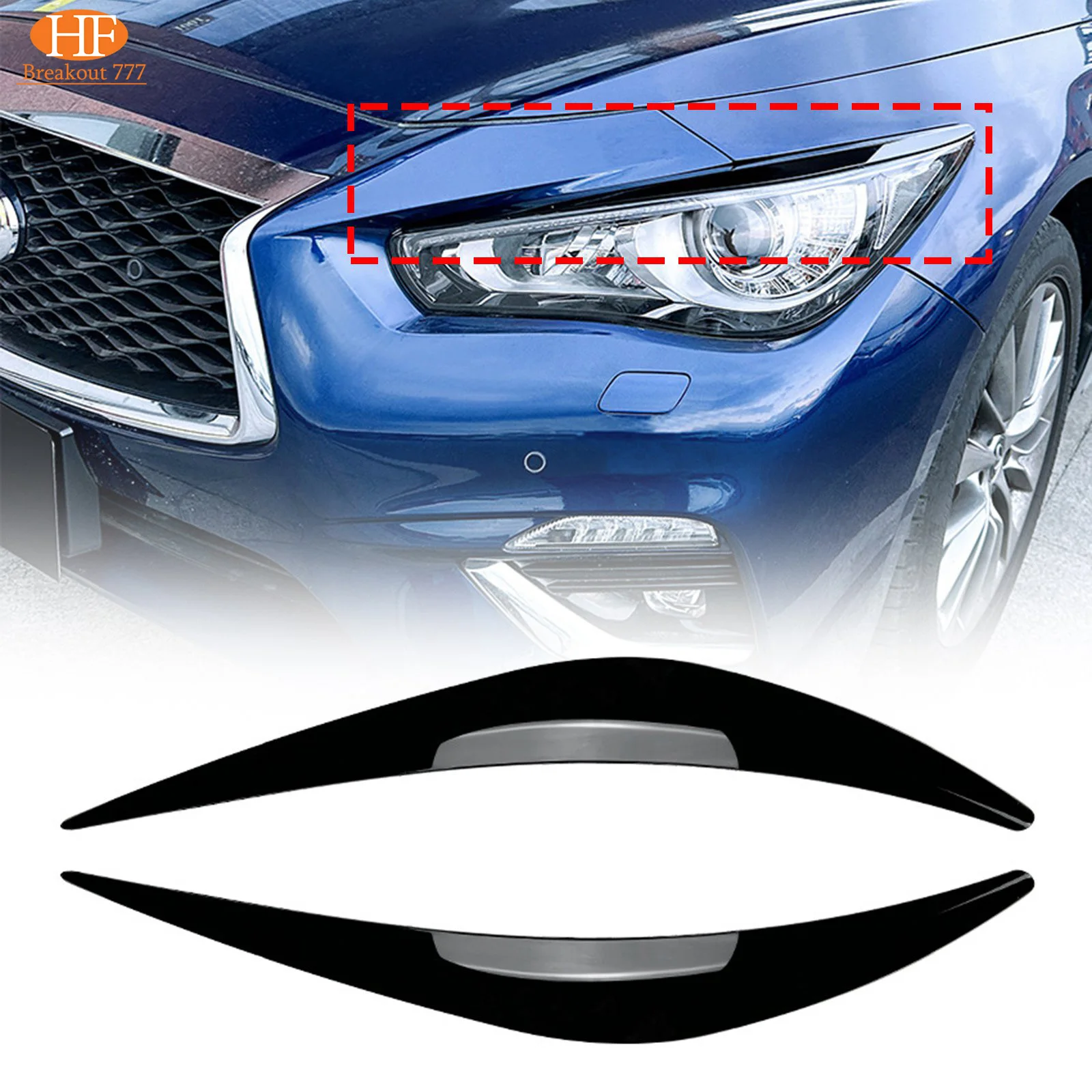 For INFINITI Q50 2014-2023 Car Headlight Eyebrow Eyelid Cover Decor Trim 2015 2016 2017 2018 2019 2020 2021 2022
For INFINITI Q50 2014-2023 Car Headlight Eyebrow Eyelid Cover Decor Trim 2015 2016 2017 2018 2019 2020 2021 2022