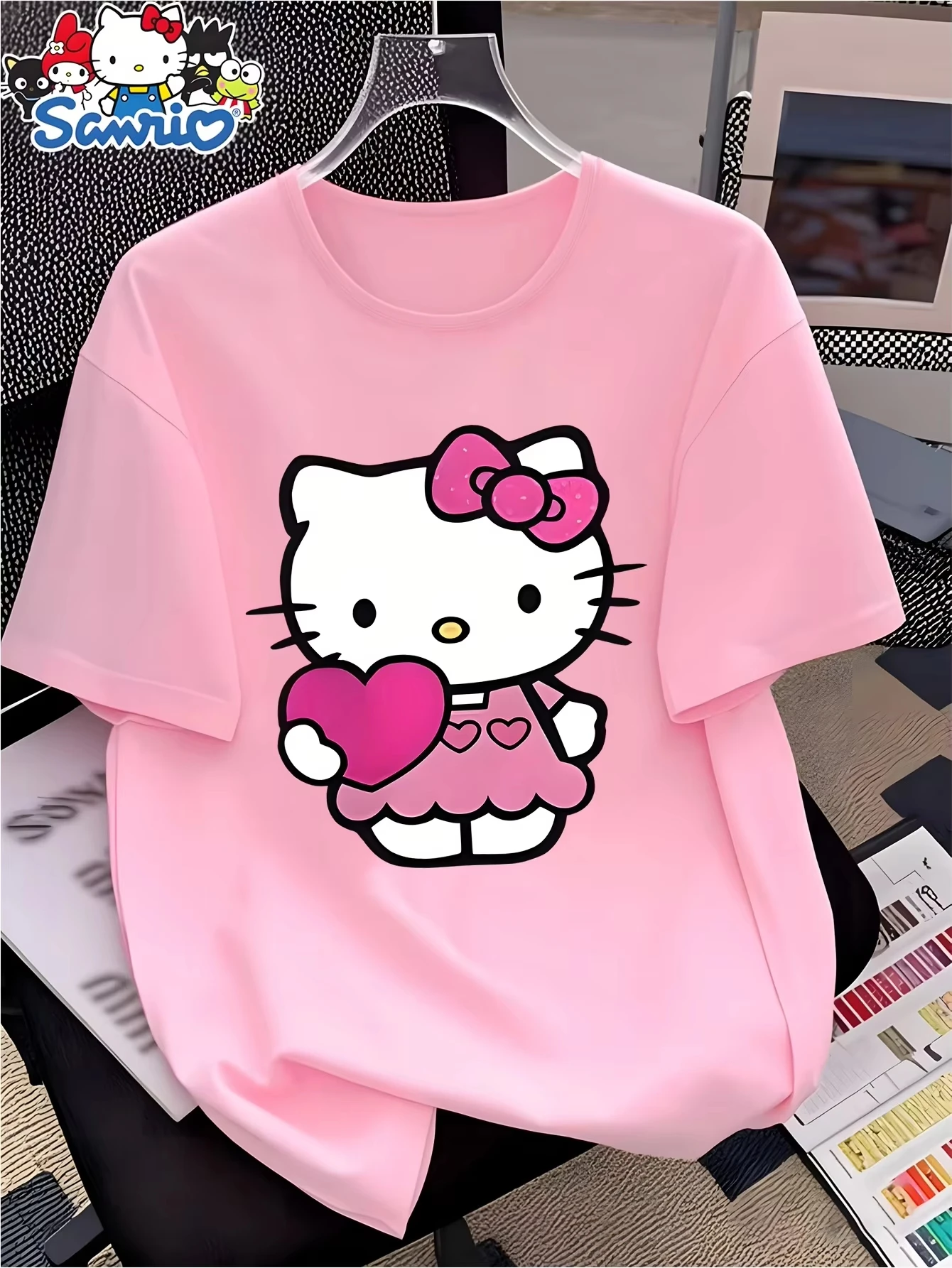 2026The New Hello Kitty Design Is A Cute Cartoon Loose It Is Suitable Daily Comfortable summer women's T-shirt, loose fit
2026The New Hello Kitty Design Is A Cute Cartoon Loose It Is Suitable Daily Comfortable summer women's T-shirt, loose fit