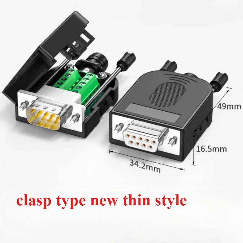 1/3/5Pcs/lot DB9 RS232 Connector D-SUB 9 Pin Male Female Plug RS485 Breakout Terminals COM 21~24AWG Wire Solderless Connectors
1/3/5Pcs/lot DB9 RS232 Connector D-SUB 9 Pin Male Female Plug RS485 Breakout Terminals COM 21~24AWG Wire Solderless Connectors