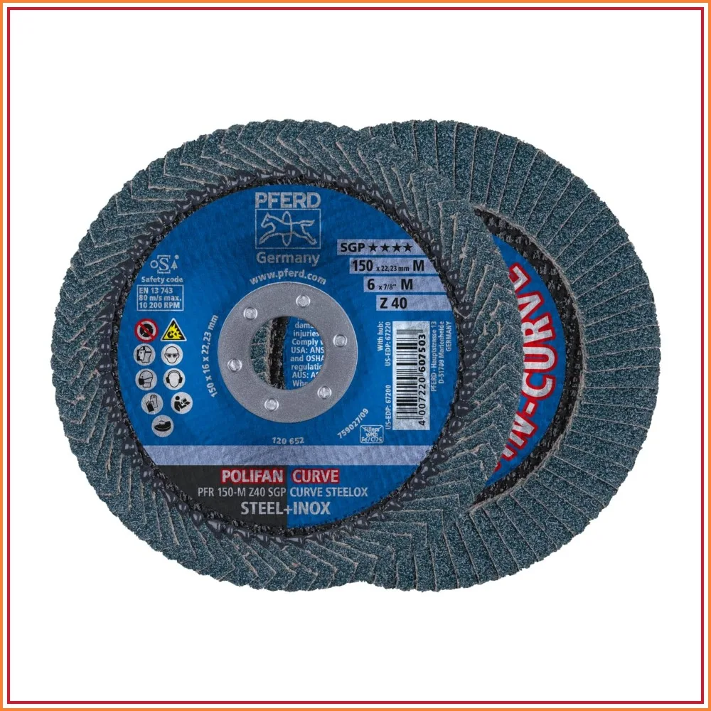 4-1/2" x 7/8" 40 Grit Zirconia Flap Disc for Steel & Stainless Steel Grinding
4-1/2" x 7/8" 40 Grit Zirconia Flap Disc for Steel & Stainless Steel Grinding