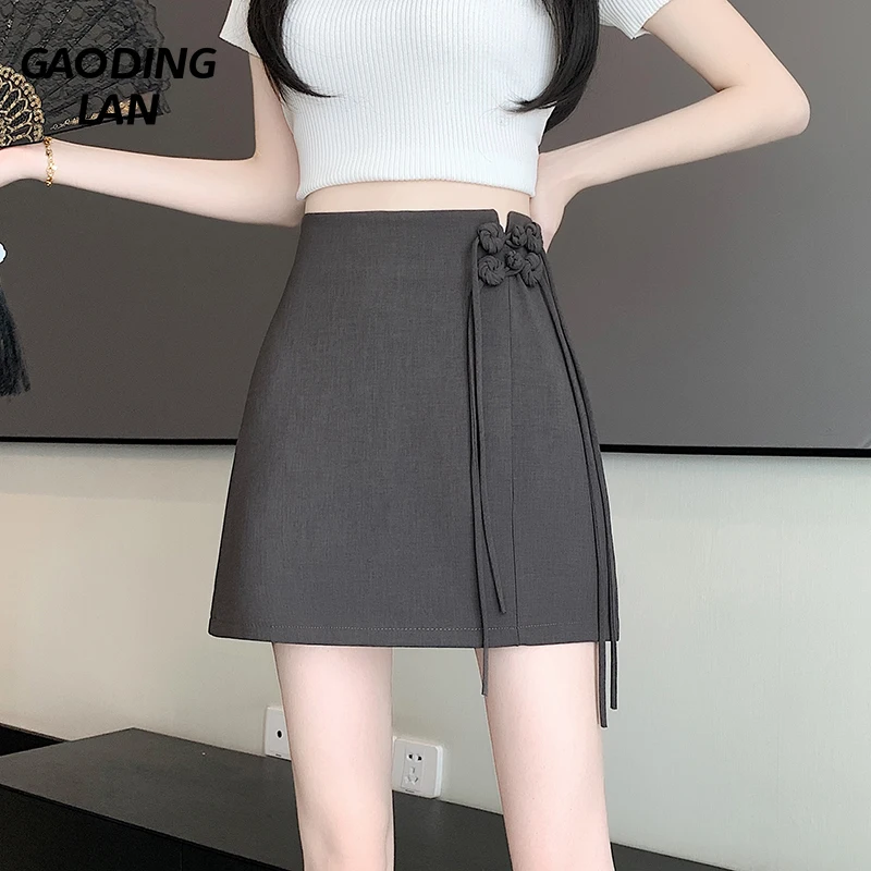 GAODINGLAN Elegant Solid Color A Line Women Skirts Vintage High Waist Hip Wrap Skirt Slim Fit Temperament Mini Skirt with Lining
GAODINGLAN Elegant Solid Color A Line Women Skirts Vintage High Waist Hip Wrap Skirt Slim Fit Temperament Mini Skirt with Lining