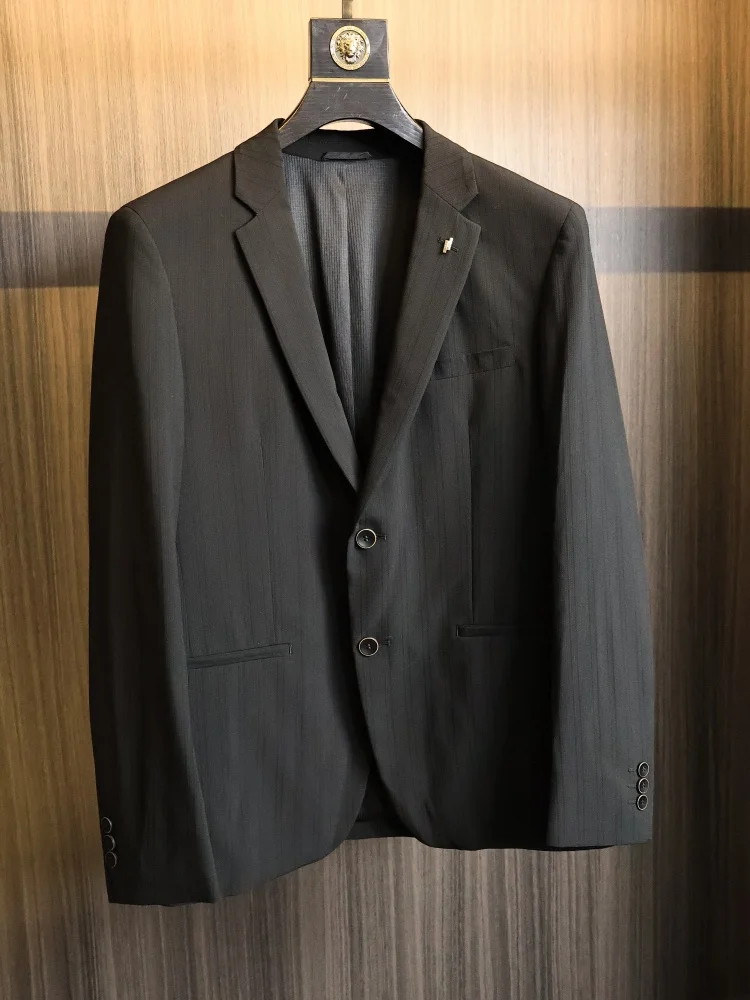 Anti-Wrinkle Ele Texture! Elastic Faionable Casual Single-Breasted Men's Suit Jaet Stand Fit Busin Casual Sle
Anti-Wrinkle Ele Texture! Elastic Faionable Casual Single-Breasted Men's Suit Jaet Stand Fit Busin Casual Sle