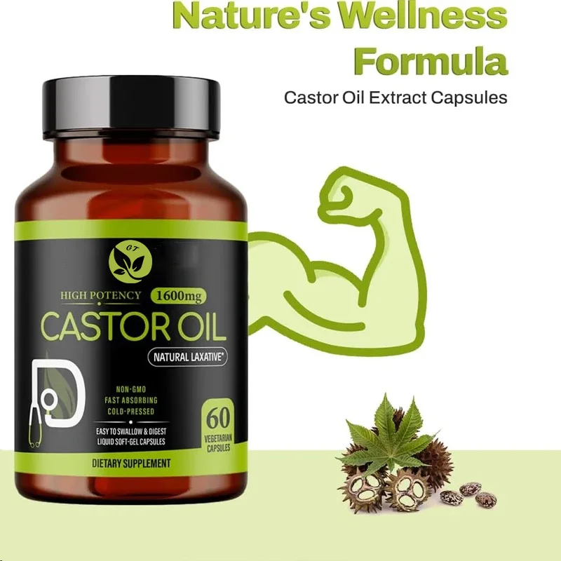 Castor Oil 1600mg , Non Genetically Modified , Fasting Absorption , Vegetarian - Cold Pressing - High Potency ( Capsules)
Castor Oil 1600mg , Non Genetically Modified , Fasting Absorption , Vegetarian - Cold Pressing - High Potency ( Capsules)