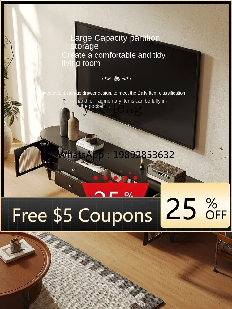Retro TV Solid Wood Black Modern Simple and Light Luxury Living Room TV Stand
Retro TV Solid Wood Black Modern Simple and Light Luxury Living Room TV Stand
