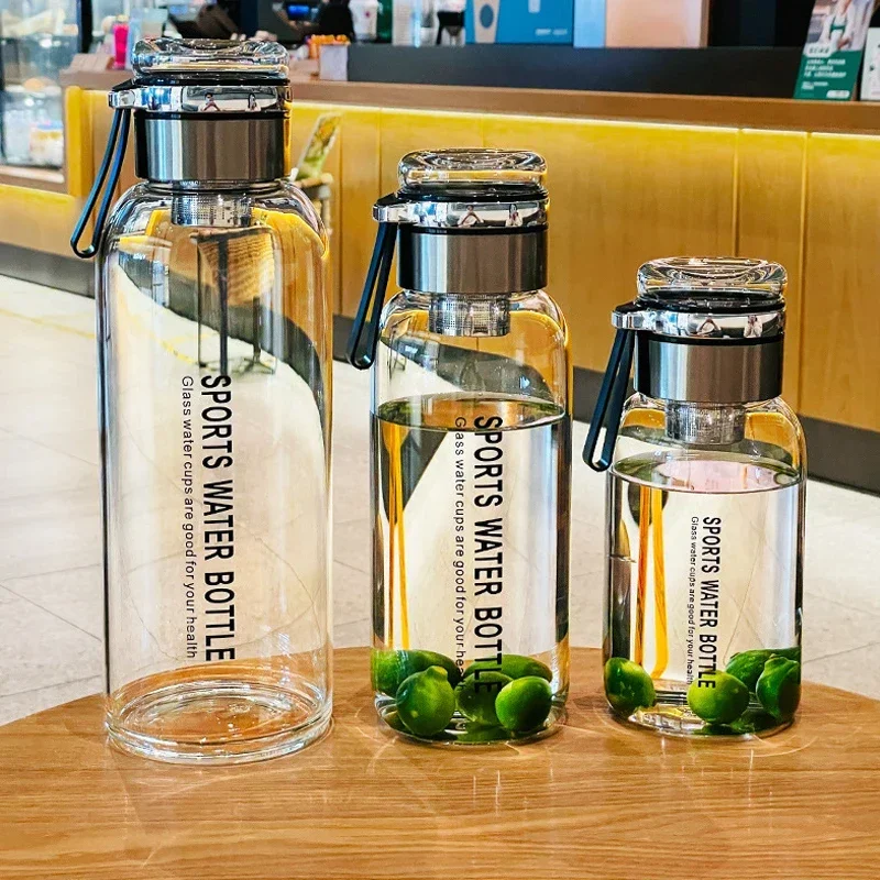 Portable Large Capacity Water Bottle Clear High Borosilicate Glass Tea Beverage Bottle Outdoor Travel Sport Leakproof Drinkware
Portable Large Capacity Water Bottle Clear High Borosilicate Glass Tea Beverage Bottle Outdoor Travel Sport Leakproof Drinkware