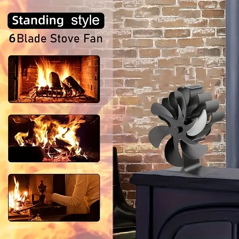 6 Blade Heat Driven Fireplace Fan Non Electric Fireplace Fan for Wood Burning Stove, Environmentally Friendly Wood Stove Fan
6 Blade Heat Driven Fireplace Fan Non Electric Fireplace Fan for Wood Burning Stove, Environmentally Friendly Wood Stove Fan