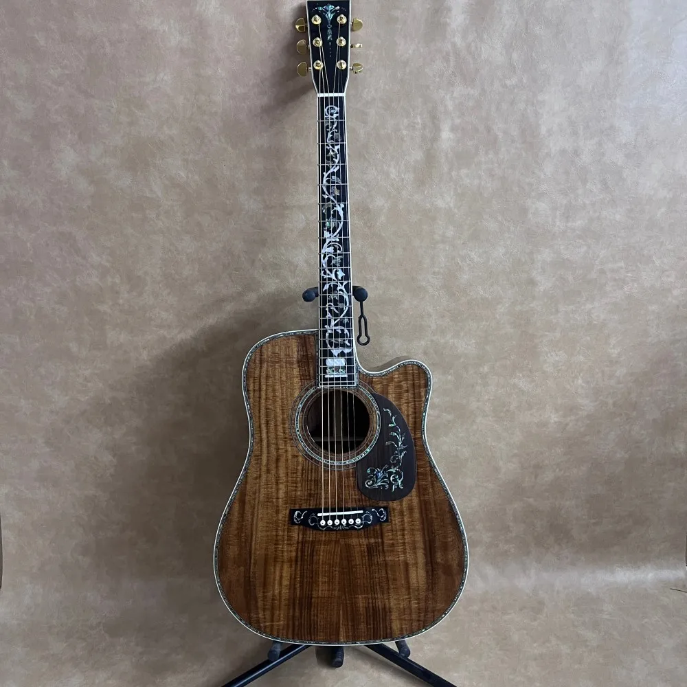 Hot Sale All Koa D Model Acoustic Guitar Ebony Fingerboard Fully Enclosed Buttons 20 Frets
Hot Sale All Koa D Model Acoustic Guitar Ebony Fingerboard Fully Enclosed Buttons 20 Frets