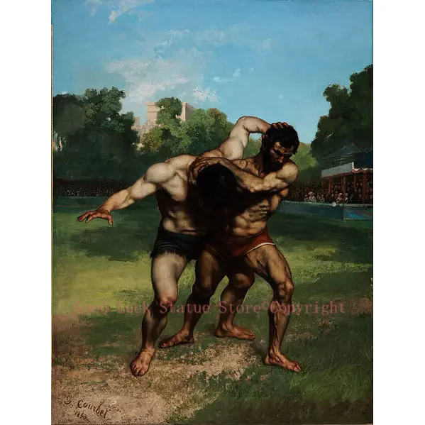 GOOD ART-The Wrestlers -ROOM TOP NUDE MAN print art painting-male MEN Gustave Courbet copy print painting body ART ON CANVAS
GOOD ART-The Wrestlers -ROOM TOP NUDE MAN print art painting-male MEN Gustave Courbet copy print painting body ART ON CANVAS