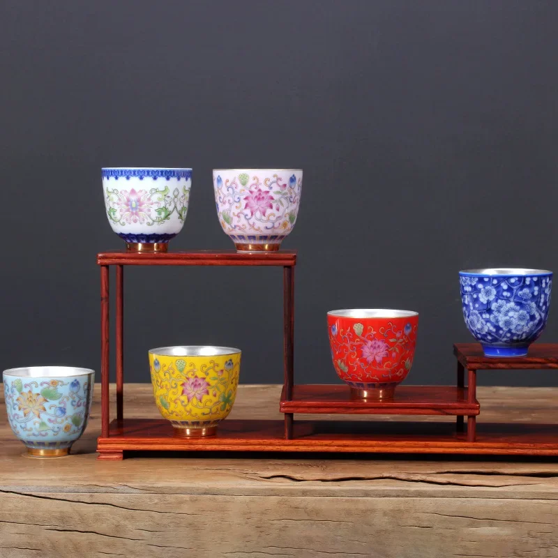 6Pcs silver mouth cup sterling silver tea set, teacup kung fu enamel colored silver bag liner master
6Pcs silver mouth cup sterling silver tea set, teacup kung fu enamel colored silver bag liner master